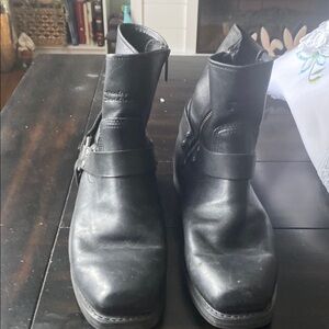 Black Leather Men's Boots